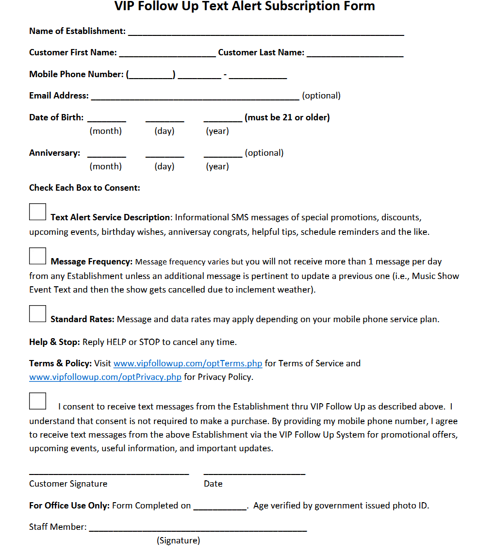Subscription Form